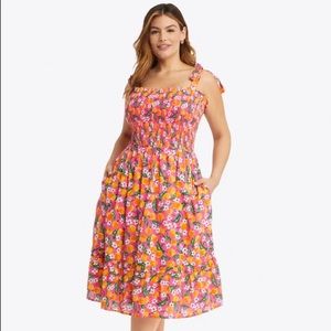 Draper James Smocked Dress in Orange Blossom